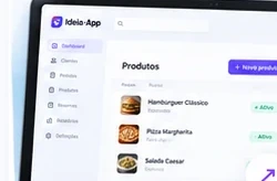 Exemplo de plataforma de gestão num computador
