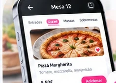 Exemplo de ementa digital de restaurante no telemóvel